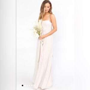 show me your mumu lauren tie maxi dress show me the ring crisp chiffon x-small